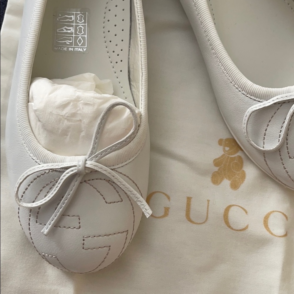 Gucci White Gomma Nappa Iris Sz 32 - Picture 2 of 14